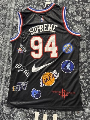Supreme x Nike NBA Teams Jersey Black Size 50 L-XL - SS18 - Rare