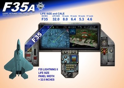F35 LIGHTNING II  COCKPIT instrument panel CDkit