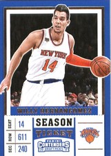 2017-18 Panini Contenders Draft Picks #49B Willy Hernangomez white jersey -BSK