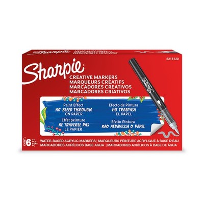 Sharpie  2218120 Sharpie Kreativmarker ACRYLIC, Pinselspitze, kühlgrau