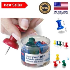 Assorted Giant Push Pins 1.5 Inch - Stylishly Organize Your Space with 12 Pack