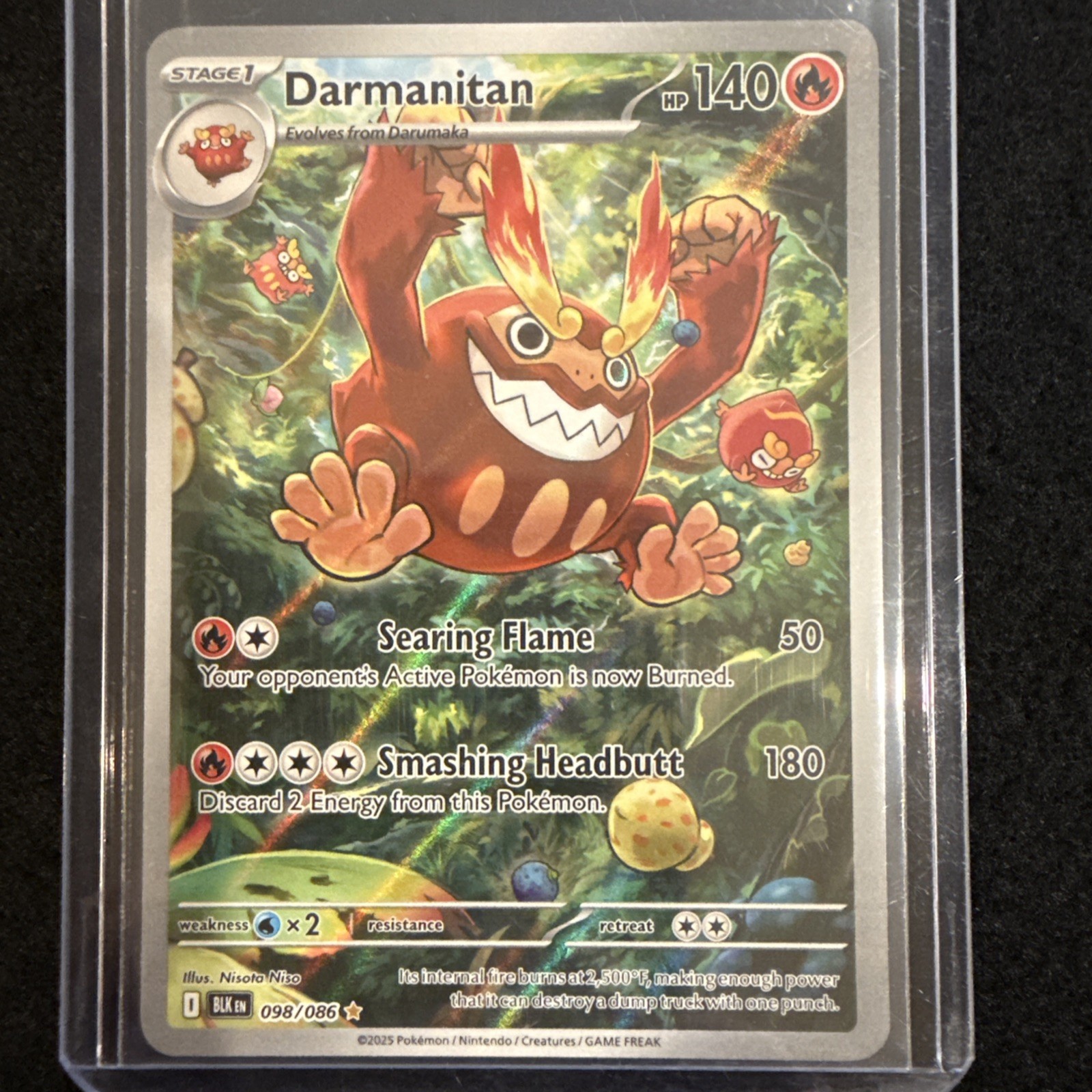 2025 POKEMON BLK EN-BLACK BOLT ILLUSTRATION RARE #098 DARMANITAN