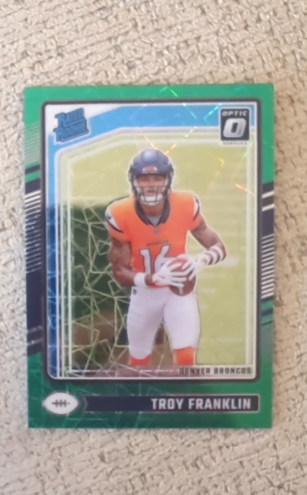 2024 Panini Donruss Optic - Rated Rookie Troy Franklin #294 Green Velocity Prizm