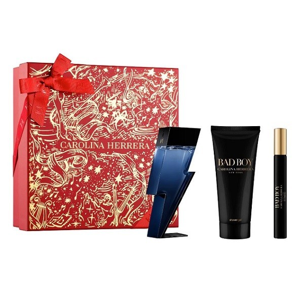CAROLINA HERRERA BAD BOY 100ML + 10ML EDT SPRAY + 100ML SHOWER GEL GIFT SET 2025
