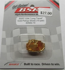 10 PAIR "NEW"  BSRT G3 LONG TRAVEL GOLD PICKUP SHOES #250G-10