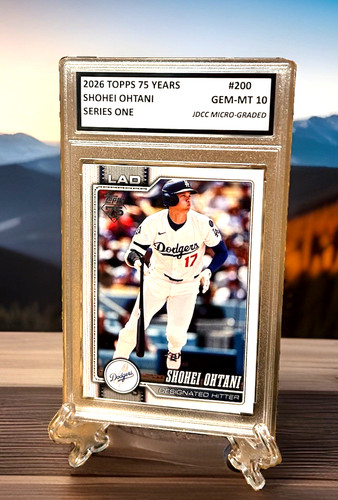 SHOHEI OHTANI 2026 TOPPS 75 Years Of Baseball Series One Graded Gem-Mt 10 #200