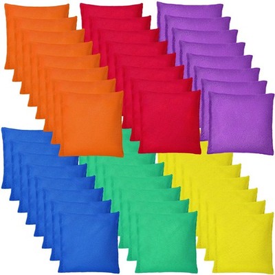 48 Pcs Bean Bags,Nylon Cornhole Bean Bags,Colorful Bean Bags for Tossing,Mini