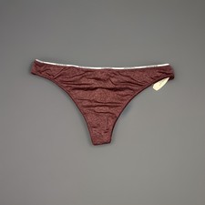 Vintage Victoria  s Secret Everyday Perfect Silky Smooth Satin Thong Panty Nwt