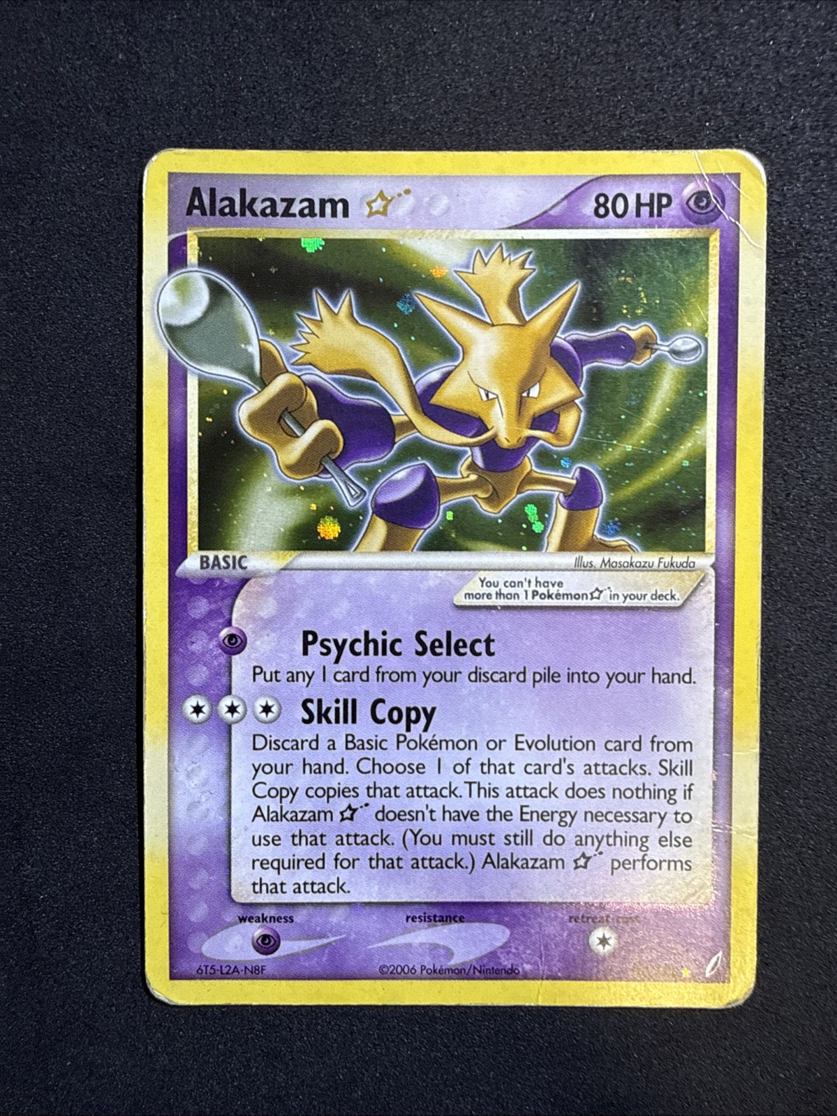 Alakazam Star 99/100 Crystal Guardians Holo 💫NASTY SWIRL💫