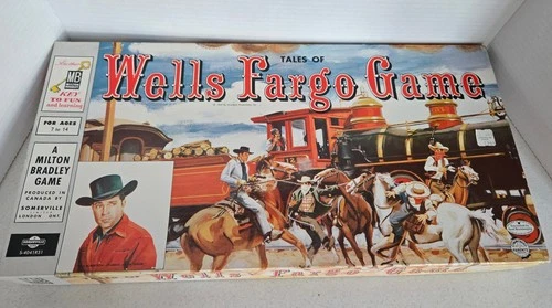 VINTAGE 1959 WELLS FARGO BOARDGAME MILTON BRADLEY  COMPLETE
