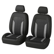 2 Pack Universal Car Seat Cover with Breathable Mesh Backrest,Comfortable Gray