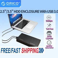 ORICO 2.5”/3.5" External Hard Drive Enclosure USB3.0 SATA HDD/SSD Case 18TB