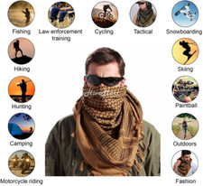 Shemagh Arab Keffiyeh Military Tactical Shawl Wrap Scarf Desert Army Scarves BRW