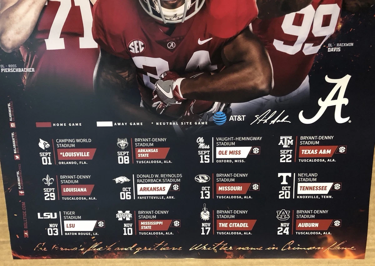 Alabama football schedule sale 2019