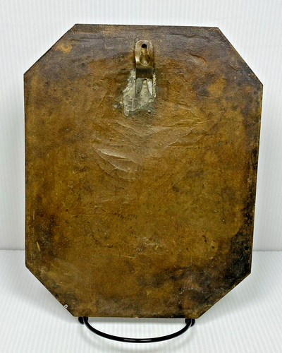 Elegante placa en relieve de bronce Art Deco años 20 aleta mujer 9 1/4" x 7 1/4" - Imagen 5 de 9