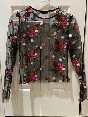 transparent floral top