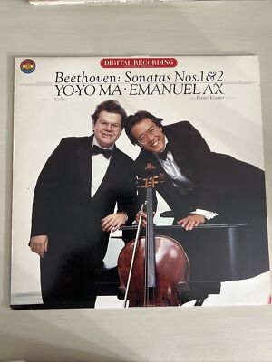 Beethoven Sonatas 1 & 2 Yo-Yo Ma Emanuel AX LP 1982 CBS D 37251