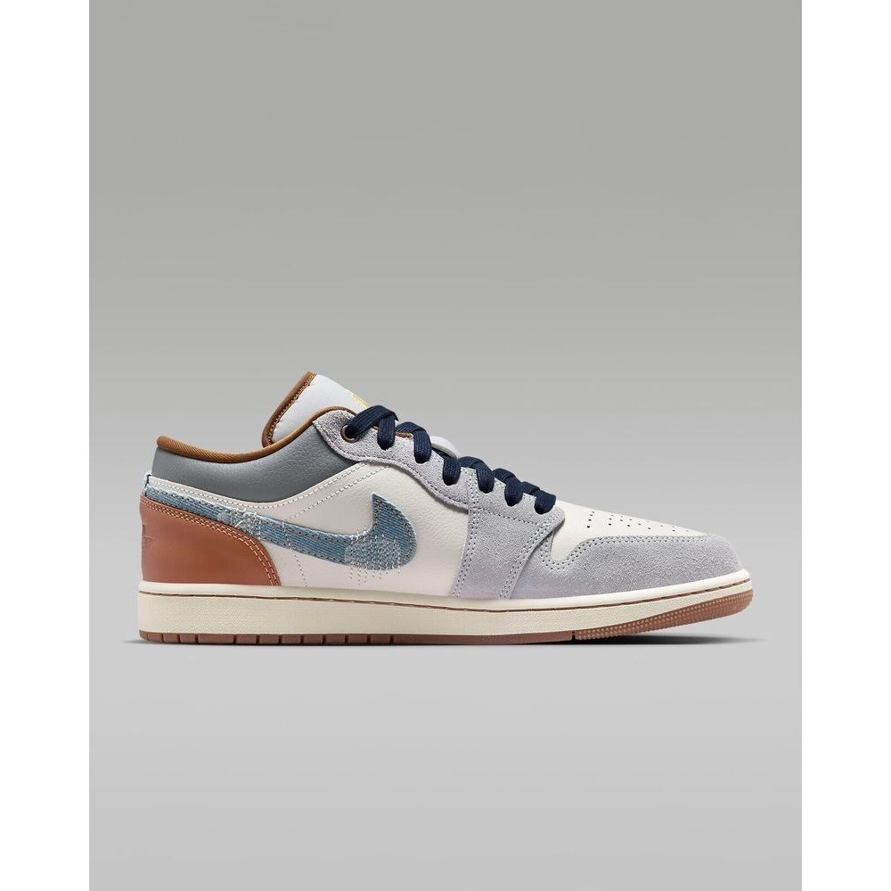 Size 11 - Air Jordan 1 SE Low Repaired Denim Swoosh for sale