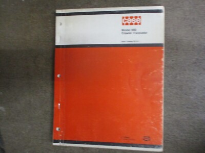 Case 980 Crawler Excavator parts manual