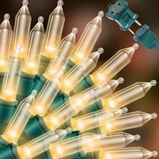 19.6ft Clear White String Lights, 100 Count Christmas Lights, Green Wire