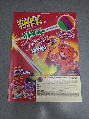 Kool-Aid Magic Powerball Print Ad 2001 8x11 Great To Frame 