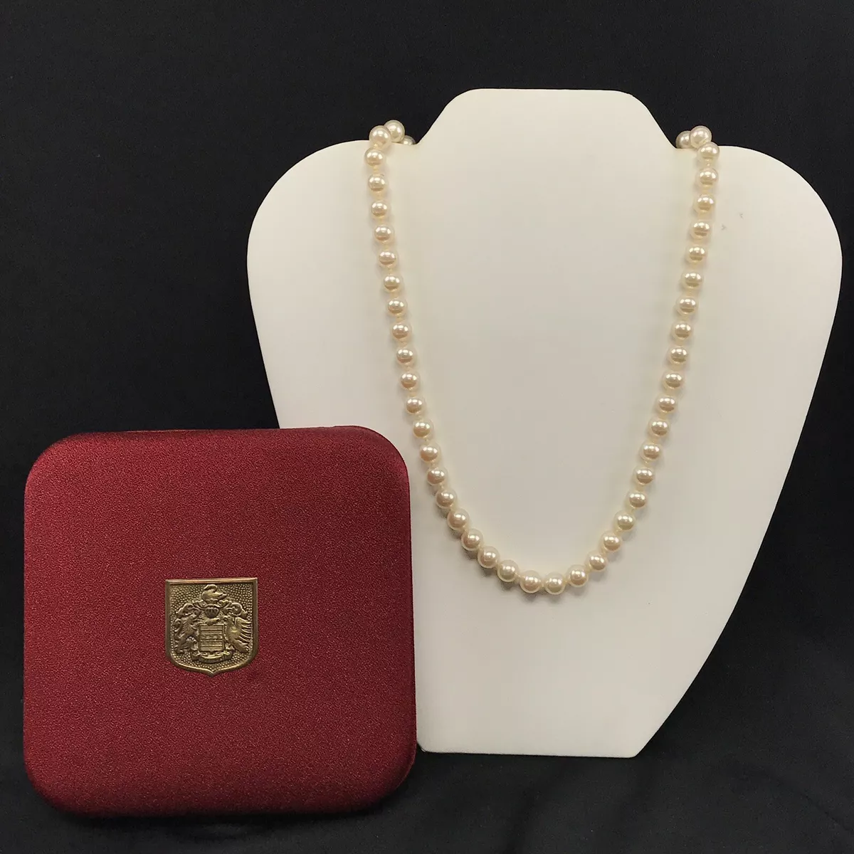 Majorica Jewelry Fine Pearl Necklace Sterling Silver Clasp