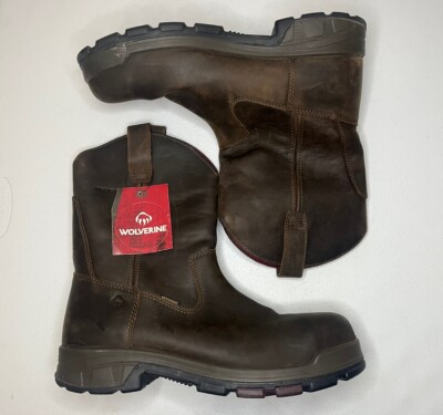 NEW Wolverine Work Boots Cabor Wellington Comp Toe Dark Coffee Men’s SZ 14M 
