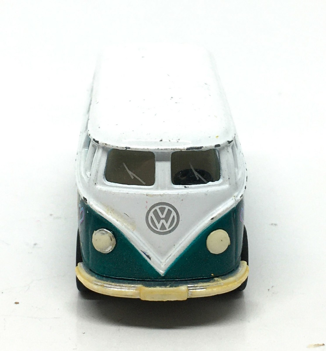 Kinsmart Volkswagen Classic Bus 1962 Green / White 1/64 (3