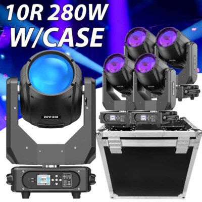 280W 10R Beam Stage Light +Flight case DMX LED Gobo Prism Moving Head Spotlight