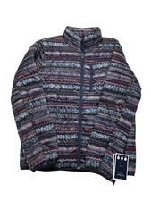 Club Room Men's Quilted Packable Puffer Jacket | Cozy Fairisle | XLarge
