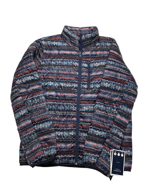 Club Room Mens Quilted Packable Puffer Jacket in Cozy Fairisle XLarge