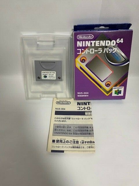 Official Nintendo 64 Memory Card N64 Controller Pak NUS-004 box