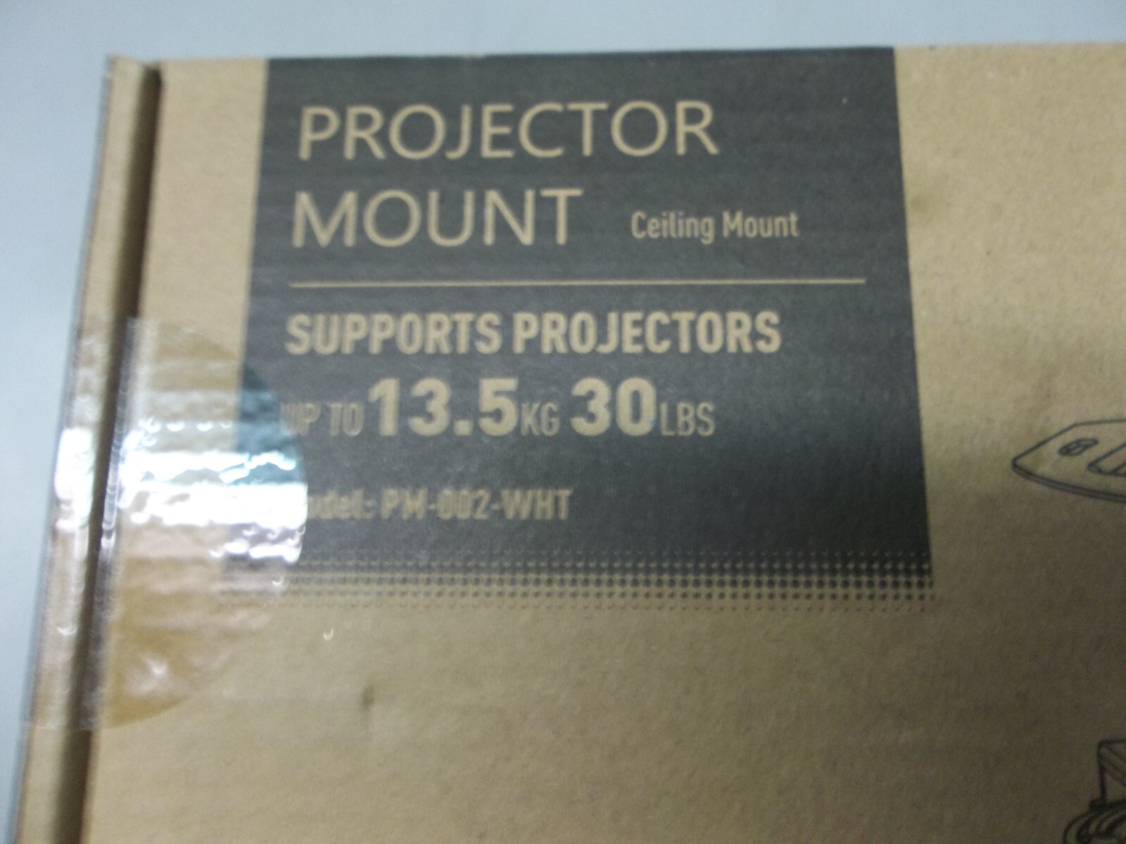 WALI universal Projector Mount Ceiling mount pm-002-wht up to 13.5kg 30lbs