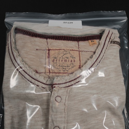 Camisa Y2K Jeremiah Snap Henley Para Hombre XL Crema Blanca Envejecida Country Grunge - Imagen 12 de 12