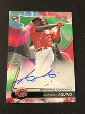 2020 Bowman's Best of Green Refractor /99 Aristides Aquino Rookie Auto RC