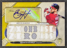 2017 Topps Triple Threads Relic Gold #TTAR-BH2 Bryce Harper Auto /9