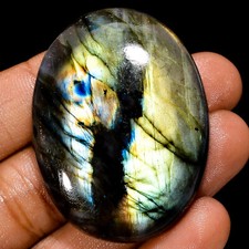 Natural Labradorite Oval Shape Cabochon Loose Gemstone 117 Ct 45X34X9mm EE-40627