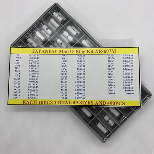AR-607M Japanese Mini O-Ring Kit Each 10PCS Total 49 Sizes and 490PCS ...
