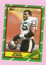 1986 Topps Bruce Clark #345 New Orleans Saints