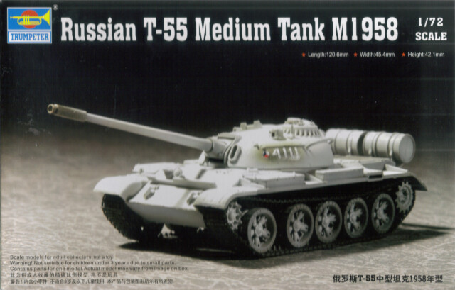 Trumpeter 1/72 (20mm) T-55 (Model 1958)  Soviet MBT