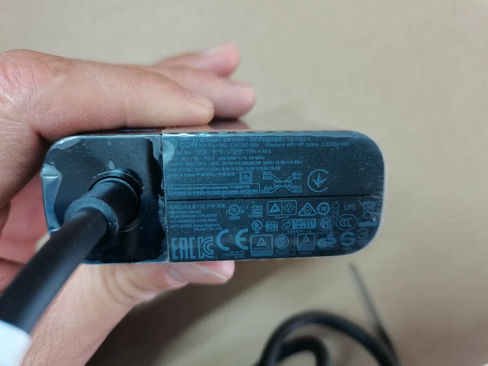 Genuine AU 20V 3.25A 65W USB-C L30757-004 TPN-AA03 For HP Elitebook x360 1040 G5 - Image 2 of 4