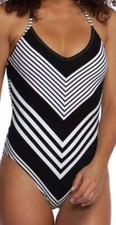 NWT La Blanca Fine Line One Piece Womens Size 10 Tummy Control Swimsuit