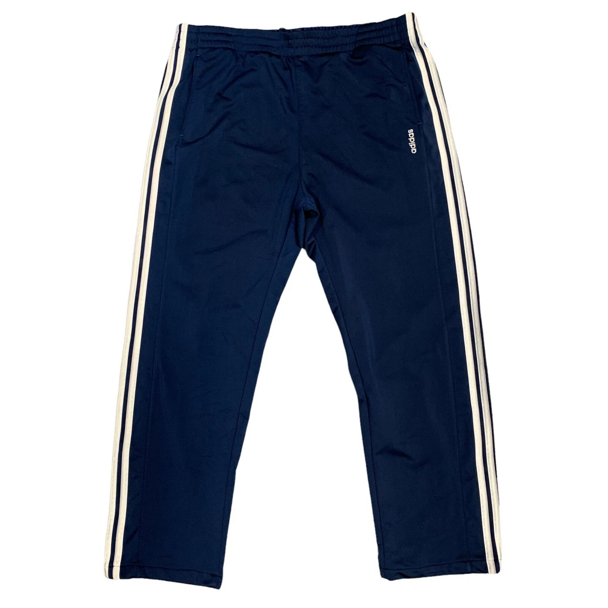 Adidas Track Pants Men s Size XL Blue Elastic Waist Drawstring Tie