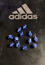 Full Set Blue Authentic Adidas SG Soccer Conical Metal Studs/Cleats Soft Ground
