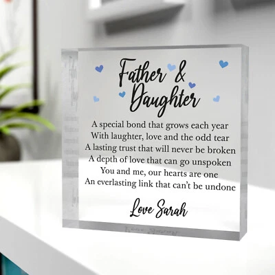 BEECREATIVE GIFTS Personalised Dad Gifts From Daughter Girl Dad Christmas Gifts For Birthday