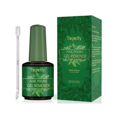 TIEPETLY Gel Nail Polish Remover 15ml, UV LED Nail Polish Manicure Burst 3-5 Min