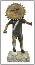 Sergio Bustamante Original Bronze Sculpture Soccer Player Sunny Days Signed Art