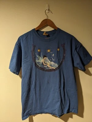 Camiseta mediana vintage The Mountain Fairy Moon Star azul - Imagen 1 de 4