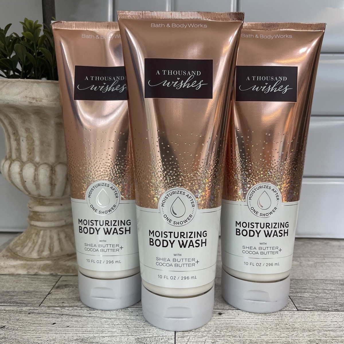 3 X Bath & Body Works A THOUSAND WISHES Moisturizing Body Wash