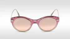 OMEGA OM0023-H 74U Pink Crystal Cat Eye Plastic Eyeglasses Frame 51-24-140 Italy